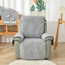 Chair Covers Water Proof Recliner Cover For Living Room Solid Colour Sofa Kid Pet Dog Mat Non-slip Couch Slipcovers Furniture