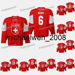 Weng Switzerland Yannick Weber 2019 IIHF World Championship Jersey Vincent Praplan Nico Hischier Raphael Diaz Reto Berra Kevin Fiala Lukas