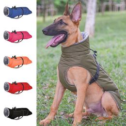 Dog Apparel Creative Clothes For Large Dogs Waterproof Vest Jacket Autumn Winter Warm Plus Fleece Fur Collar Pet Coat Costume