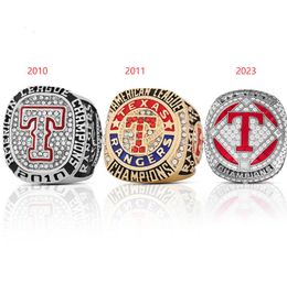 2010 2011 2023 Baseball Rangers Seager Team Champions Championship Ring With Wooden Display box Souvenir Men Fan Gift