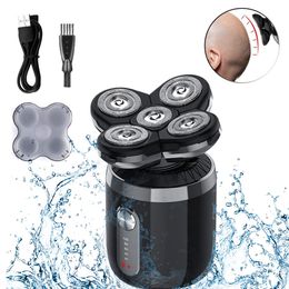 Elektrisch für Männer Haarentferner mit LED-Anzeige Männerpflegeset, elektrischer Nass-Trocken-Kopfrasierer für Männer mit Glatze