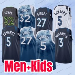 Custom Basketball Reid Towns Jersey Dieng Rudy Gobert Luka Garza Mike Conley jr. Kyle Anderson Men Kids Stitched Jerseys S-XXXL