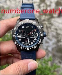 Luxury Men's Watch Japan Super Quartz Endurance Pro Chronograph 48mm Avenger Hurricane Baby Blue Rubber Men Watches Sapphire Glass Wristwatches