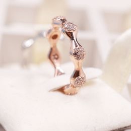 Rose Gold Plated LovePods Ring With Clear Cz Fit Pandora Jewellery Engagement Wedding Lovers Fashion Ring