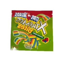 Empty 600mg Gas Heads Mylar Bags Smell Proof Xtremes Bites Rainbow Berry Sweetly Sour Edibles Gummies Package Weqft
