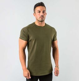 Men's T-Shirts Stylish Plain Tops Fitness Mens T Shirt Short Sleeve Muscle Joggers Bodybuilding Tshirt Male Gym Clothes Slim Fit Tee fashion4