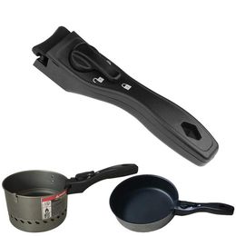 Removable Pan Pot Handle Black Replacement Cookware Handle Detachable Anti-Scalding Hand Grip Bowel Clip Kitchen Cooking Tools 201292y