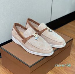 couple summer Walk Charms suede flat casual slip on loafers Moccasins leather sole Men women shoe factory footwear