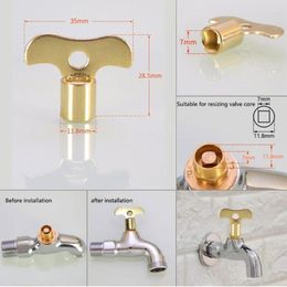 Kitchen Faucets For Water Tap Solid Brass Special Lock Radiator Plumbing Bleeding Keys Square Socket Hole Faucet