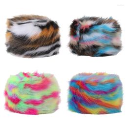 Berets 2in1 Girls Plush Bucket Hat/Neck Warmer Ladies Mongolian Hat Colour Matching Woman Teens Winter Keep Warm