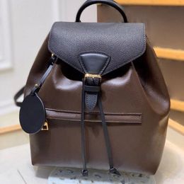 Designer-Rucksack, Schultasche aus echtem Leder, 33 cm, luxuriöse Klappentasche, zarte gefälschte Damentasche mit Box YL125