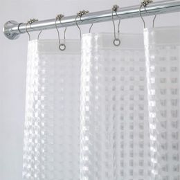 180 180cm Heavy Duty 3D Eva Clear Shower Curtain Liner Set for Bathroom Waterproof Curtain2307