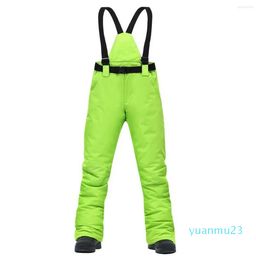 Skiing Pants Women Ski Brands Outdoor 24 High Quality Suspenders Trousers Men Windproof Waterproof Warm Winter Snow Snowboard