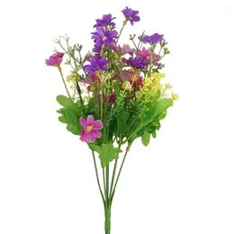 Decorative Flowers Flower Bouquet Fake Cineraria Artificial Decor Daisy Daisies Wedding Arrangement Bonsai Bridal Stem Fall Home Dried