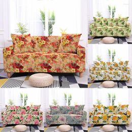 Chair Covers 1/2/3/4 Seater Flower Elastic Sofa Cover Universal Stretch Slipcovers For Living Room Couch L Shape Fundas