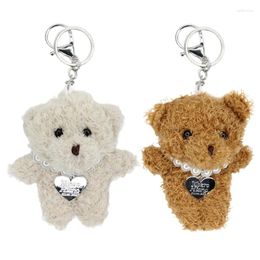 Keychains Keychain Lint Bear Toy Keyring Bags Accessory Pendant Gift For Boys Girls Drop