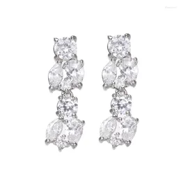 Stud Earrings Bettyue Fashion Statement Geometry Shape Earring For Women&Girls Noble Zirconia Jewelry Party Elegant Decoration