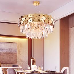 Chandeliers Modern Glossy Crystal Large Led Chandelier Lighting Living Dining Room Decor Bedroom Illuminator