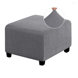 Chair Covers Jacquard Stool Cover Elastic Square Footstool Storage Sofa Slipcover Footrest Removable Furniture Cove