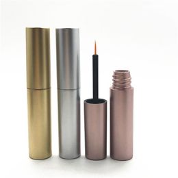 New arrival 8ml Empty Eyeliner tubes Gold Silver revitalash Eyelash Bottles Rose Gold DIY make up cosmetic packing Container216p