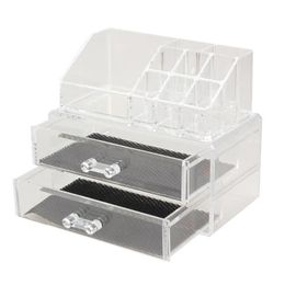 Portable Transparent Makeup Organizer Storage Box Acrylic Make Up Organizer Cosmetic Makeup Storage Drawers Christmas299d