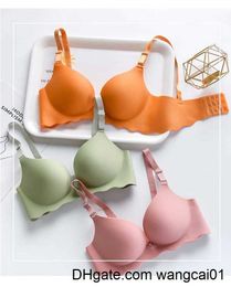 Bras Candy Color Bra Corset Wiress One-Piece Sexy Underwear Gather Push Up Breathab Lingerie Seamss Bratte Soutien Gorge 411&3