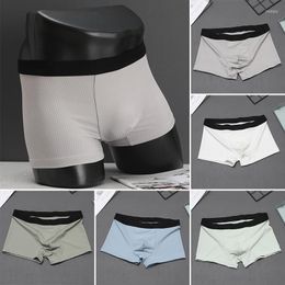 Underpants 1PC Shorts No Trace Breathable Large Size Boxer Briefs Panties Elastic Soft Men's