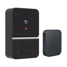 Doorbells Z40 2.4GHz WiFi Doorbell Camera Wireless Smart Video Door Bell With Chime 2-Way Audio HD Night Vision Cloud Storage YQ231111