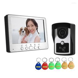 Video Door Phones Top Quality Home Security 7 Inch Intercom Phone HD 700TVL Camera ID Card Unlocking Audio Doorbell In Stock