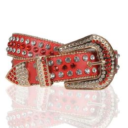 Custom Western Cowgirl Cowboy Jean Slim Shiny Rhinestones Men Women Luxury PU Glitter Leather Belt