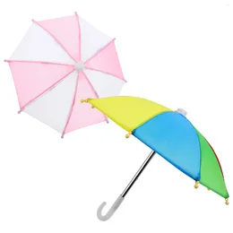 Umbrellas Mini Adjustable Umbrella Micro Landscape Decorative House Accessories Sunny Children Toy Kids Girls For