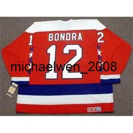 Weng Men Women Youth PETER BONDRA 1990 CCM Vintage Old Hockey Jersey All Stitched Top-quality Any Name Any Number Goalie Cut