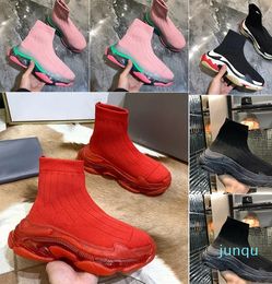 women sock sports shoes stylish men designer top triple s Thick soles Double foam comfortable outsole Women