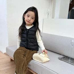 Jackets Children Clothin Baby Boys And Girls Down Light Weight Warm Casual Simple Solid Color Fashionable Sweet Cute Vest