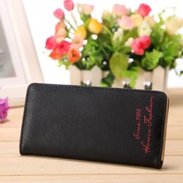Wallets Business Men's Thin Long Wallet ID Card Holder Chequebook Handbag Ladies