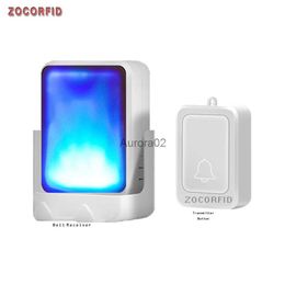 Doorbells 7 Colors Light Flash Changable Music Doorbell Home Wireless Door Chime Deaf Hard Old People Service Pager YQ231111