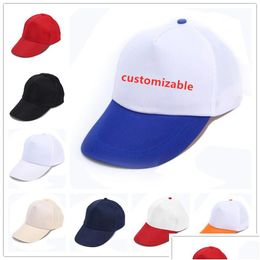 18 Colours Uni Plain Baseball Cap Ball Solid Blank Visor Adjustable Hats Sports Sun Golf Hat Acept Custom Made Drop Delivery Dh3Mt