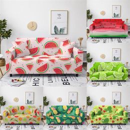 Chair Covers Fruit Pattern Sofa Cover Summer L Style Sectional Cushion Couch All-Inclusive Furniture Protector