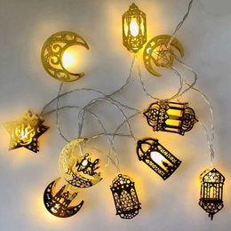 Novelty Items Moon Star Led String Lights EID Mubarak Ramadan Kareem Decoration For Home Islam Muslim Event Party Supplies Eid AlFitr Decor Z0411