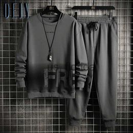 Men's Tracksuits Mens Clothing 2 Piece Set 2021 Winter Autumn Tracksuit Men Jogging Suit Male Running Clothes Patchwork Sweatshirts Jogger Sets J231111