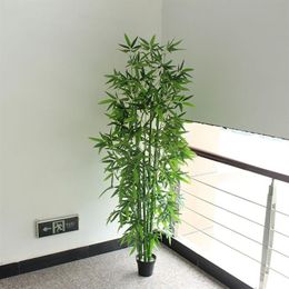 artificial bamboo 6pcs 150cm 180cm fake bamboo without pot greenery office living room decoration fake plant305P