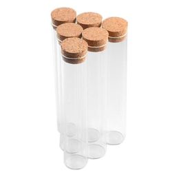 24Pcs 150ml Empty Test Tube Glass Bottles are Clear Small Container for Make Handicraft Wishing Bottle Snack Jar Perfume Vial2384