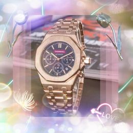 Popular Luxury Automatic Mechanical Movement Watches 42mm Full Stainless Steel Rubber Quartz Clock Running Seconds Waterproof Star Business Wristwatch Bracelet