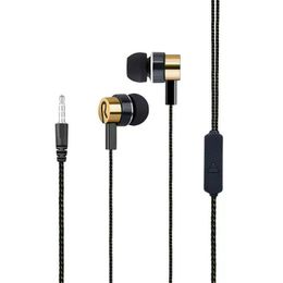 3.5mm Braided Wired Earphones Sports Running Earphone Headset Noise Isolating 5 Colors Stereo 1.1M In-Ear Media Player Music for Cellphone