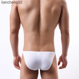 Underpants Men's Sexy Underwear Front Convex Men's Briefs Comfortable Breathable Underpants Man Hot Hips Up Transparent Briefs HT027-1 W0412