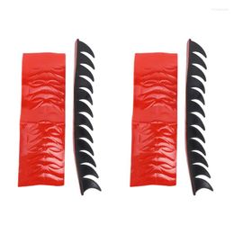 Motorcycle Helmets 2X Reflective Helmet Mohawk Spikes Rubber Camber Saw With Red Decals(Helmet Not Included)