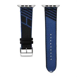 Watch Bands For Apple Strap Nylon Braided i87654321 Breathable Sports Band leather 38/40/41mm Universal 42/44/45/49mm Q240514