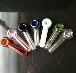 Smoking Pipe Mini Hookah glass bongs Colorful Metal Shaped Mixed color smoke pot