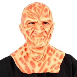Freddy Krueger Mask Halloween Movie A Nightmare On Elm Street Terror Party Cosplay Costume Props Horror Latex Headgear Q0806268z