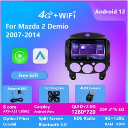 10 Inch Android Car GPS Navigation Video Player Radio For MAZDA 2 20072008 2009 2010-2014 DSP 4G CarPlay 128G